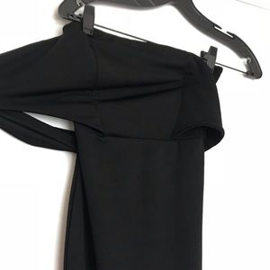 Sexy black off the shoulder midi dress